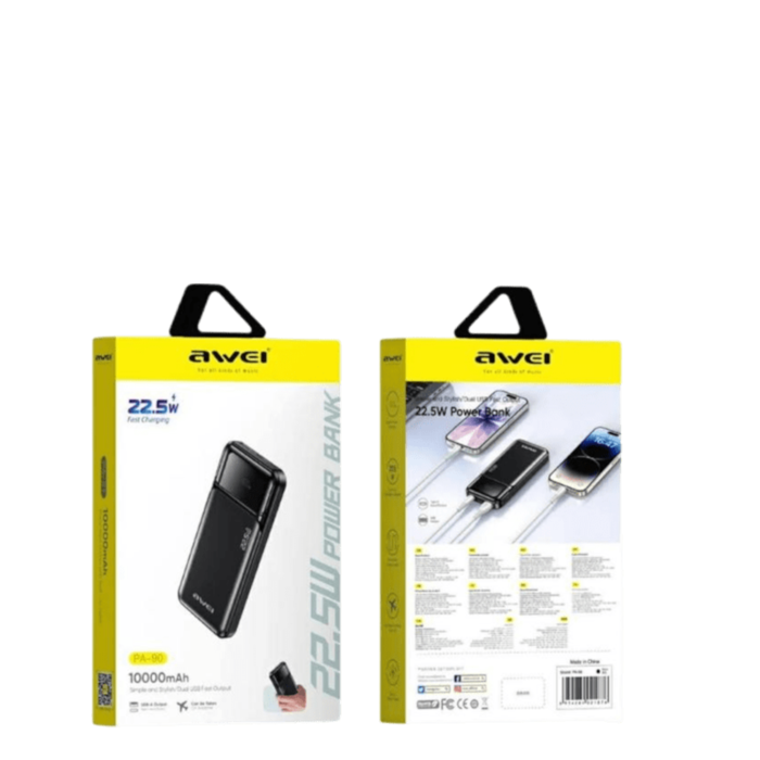 PA 90 Awei Powerbank 20000mAh Fast Charging - Image 2