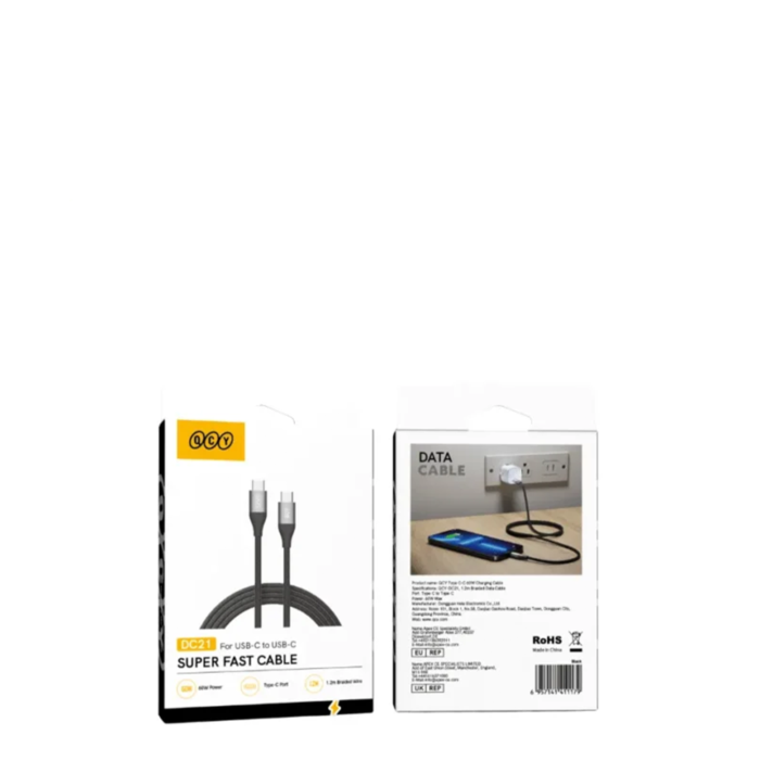 QCY DC21 60W Fast Charging Cable - Image 2